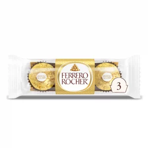 Ferrero Rocher, Premium Gourmet Milk Chocolate Hazelnut, Individually Wrapped Candy for Gifting, 1.3 oz