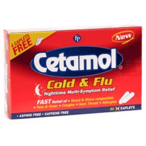 Cetamol Cold & Flu Nighttime 20ct Caplets