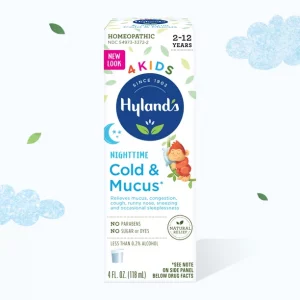 Hyland's 4 Kids Cold & Mucus Nighttime Relief Liquid, 4 fl oz