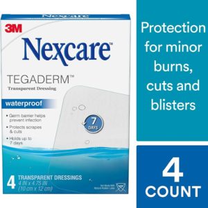 3M Nexcare Tegaderm 4 Transparent Dressings 4" x 4.75" Waterproof H1626