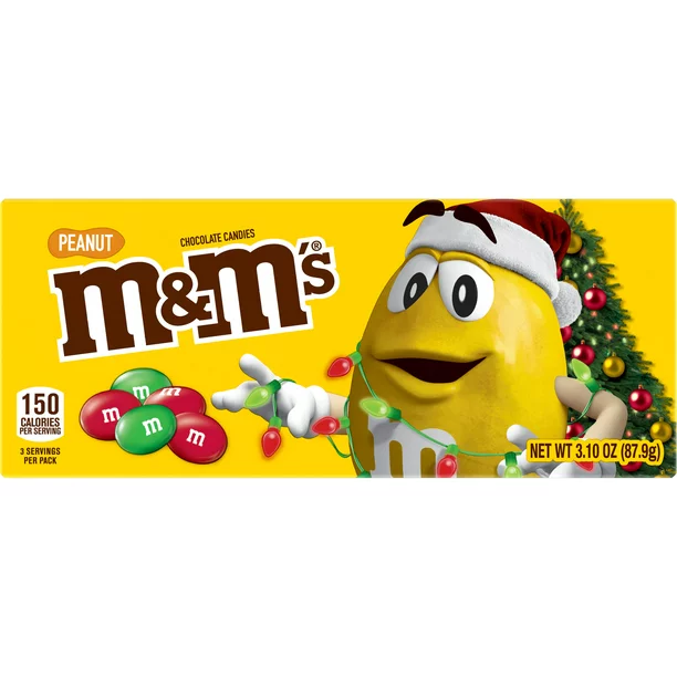 M&M's Holiday Peanut Milk Chocolate Christmas Candy Box - 3.1oz Box - ONLINE ONLY*