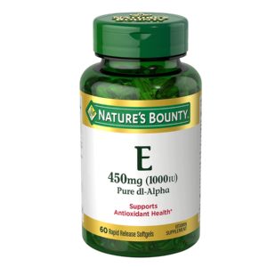 Nature’s Bounty Vitamin E 1000 IU Softgels, Supports Antioxidant Health & Immune System, 60 Softgels