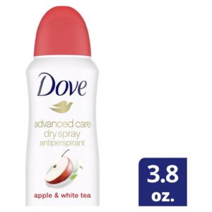 Dove Dry Spray Antiperspirant Deodorant Apple & White Tea 3.8oz