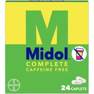 Midol Complete Caffeine Free Menstrual Pain Relief Caplets, 24 ct