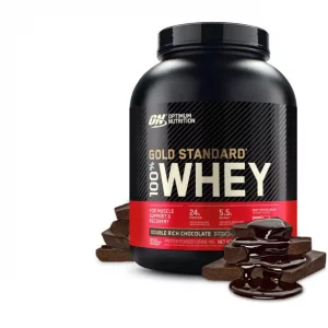 Optimum Nutrition, Gold Standard 100% Whey Protein Powder, 24g Protein, Double Rich Chocolate, 5 lb