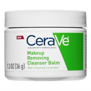 Cerave Hydrating Cleansing Balm, Face Makeup Remover with Ceramides and Plant-based Jojoba Oil, 1.3 oz