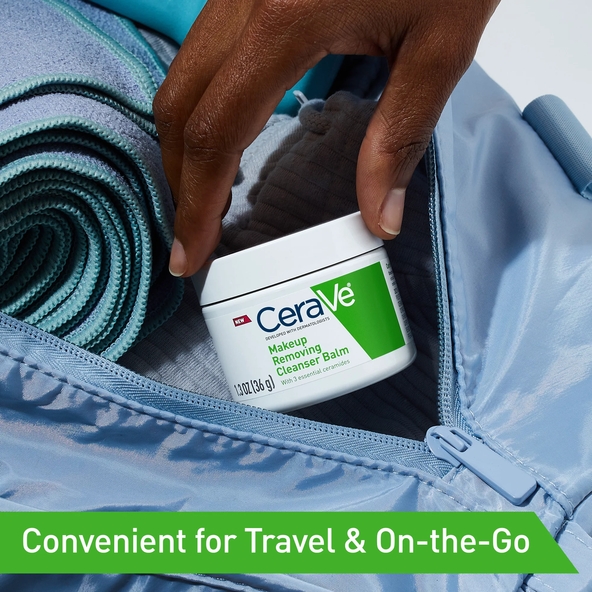 Cerave Hydrating Cleansing Balm, Face Makeup Remover with Ceramides and Plant-based Jojoba Oil, 1.3 oz - Image 6