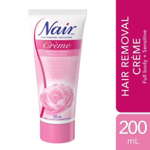 Nair Hair Removal Crème for Sensitive Skin with Sweet Almond Oil and Baby Oil