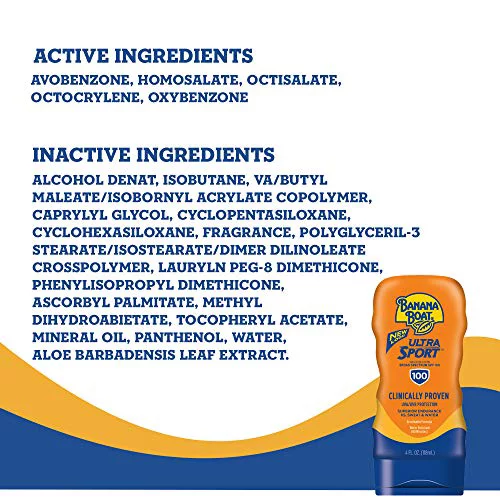 Banana Boat Sport Ultra Sunscreen Lotion 4 Oz, 100 SPF, Sunblock, Water Resistant (80 Minutes) - Image 3