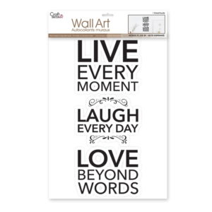 Craft Decor Wall Art Stickers – Live Every Moment - 12×16