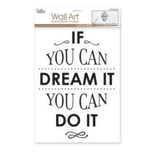 Craft Decor Wall Art Stickers – Dream It – 12×16
