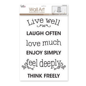 Craft Decor Wall Art Stickers – Live Well – 12×16