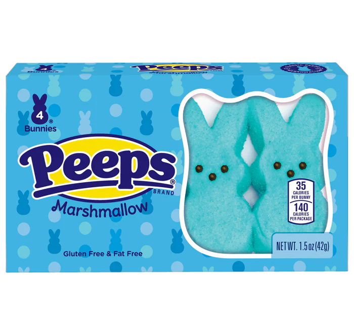 Peeps Marshmallow Blue Bunnies, 1.5oz