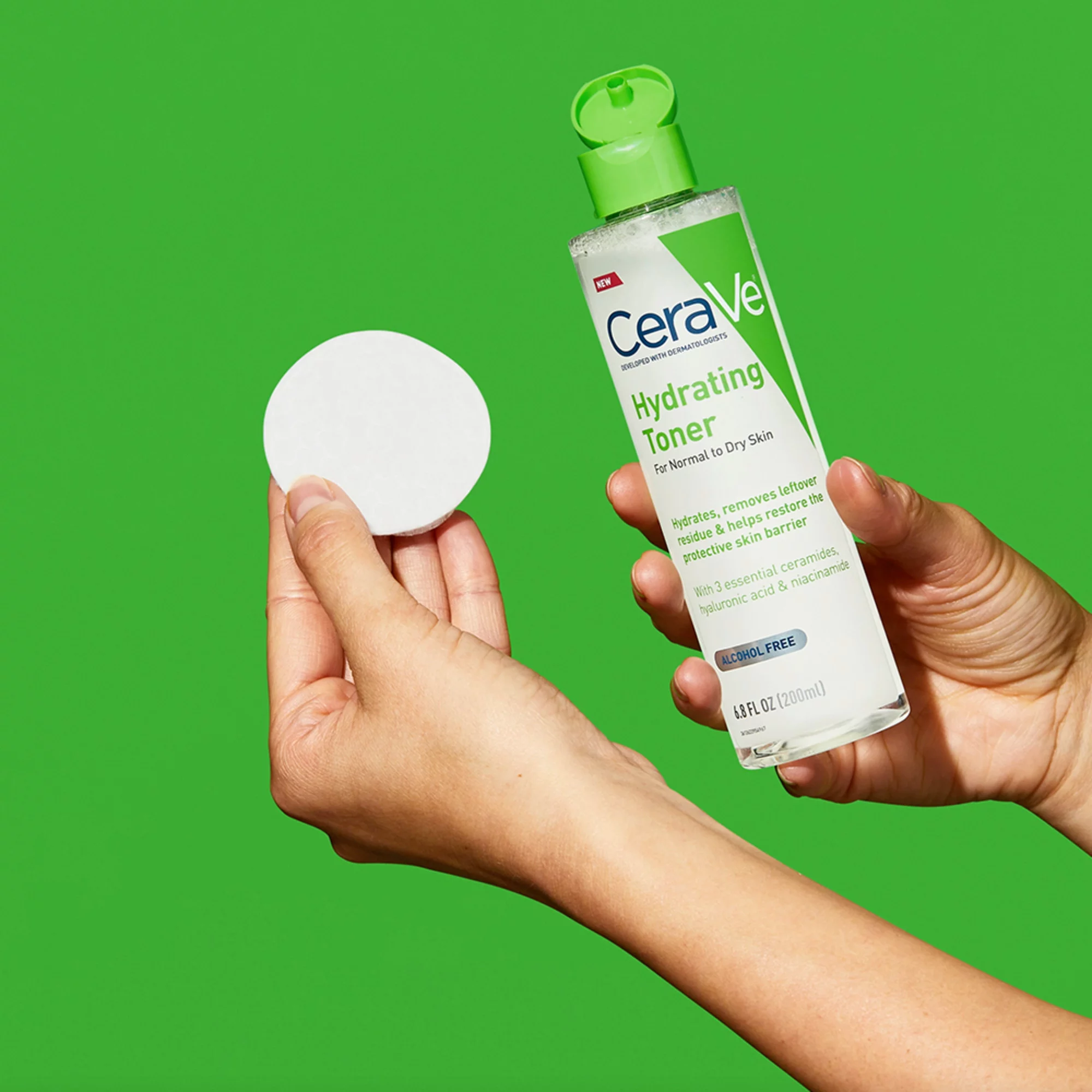 CeraVe Hydrating Facial Toner, Alcohol-Free & Fragrance-Free Face Toner, 6.8 fl oz - Image 5