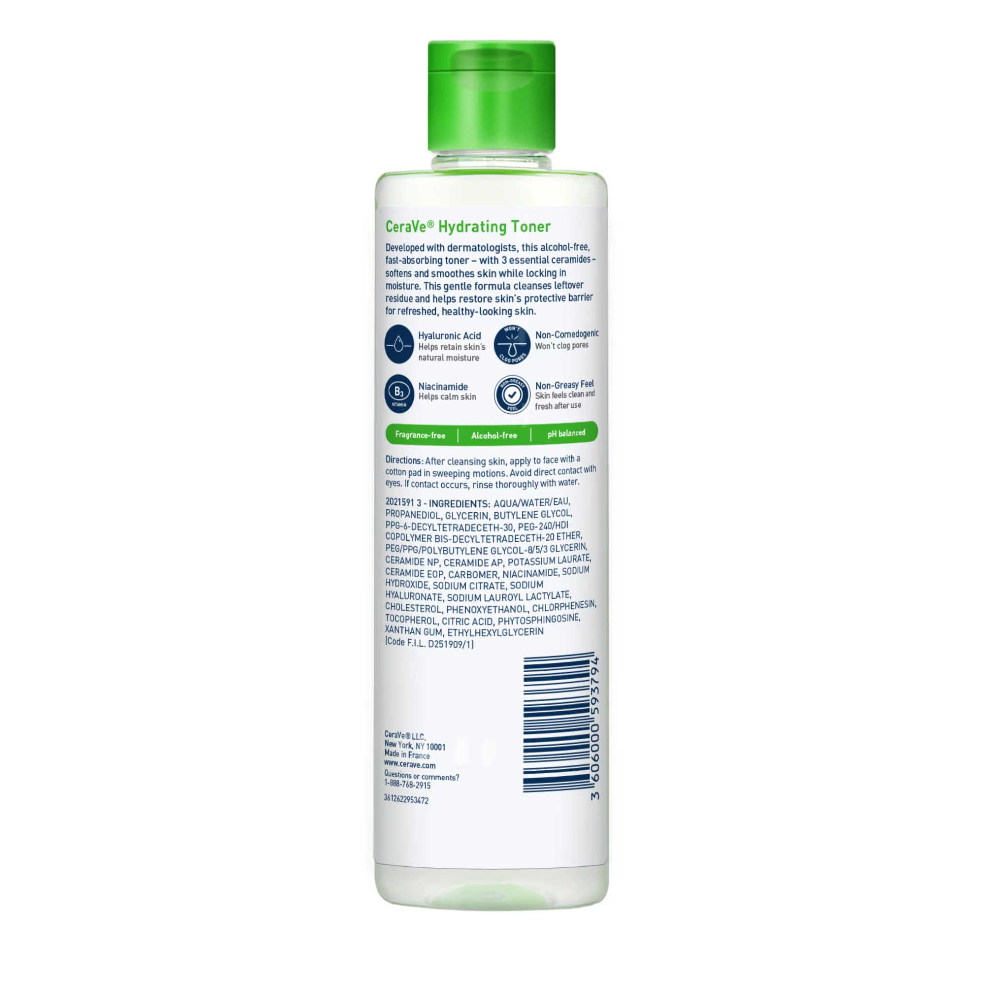 CeraVe Hydrating Facial Toner, Alcohol-Free & Fragrance-Free Face Toner, 6.8 fl oz - Image 3