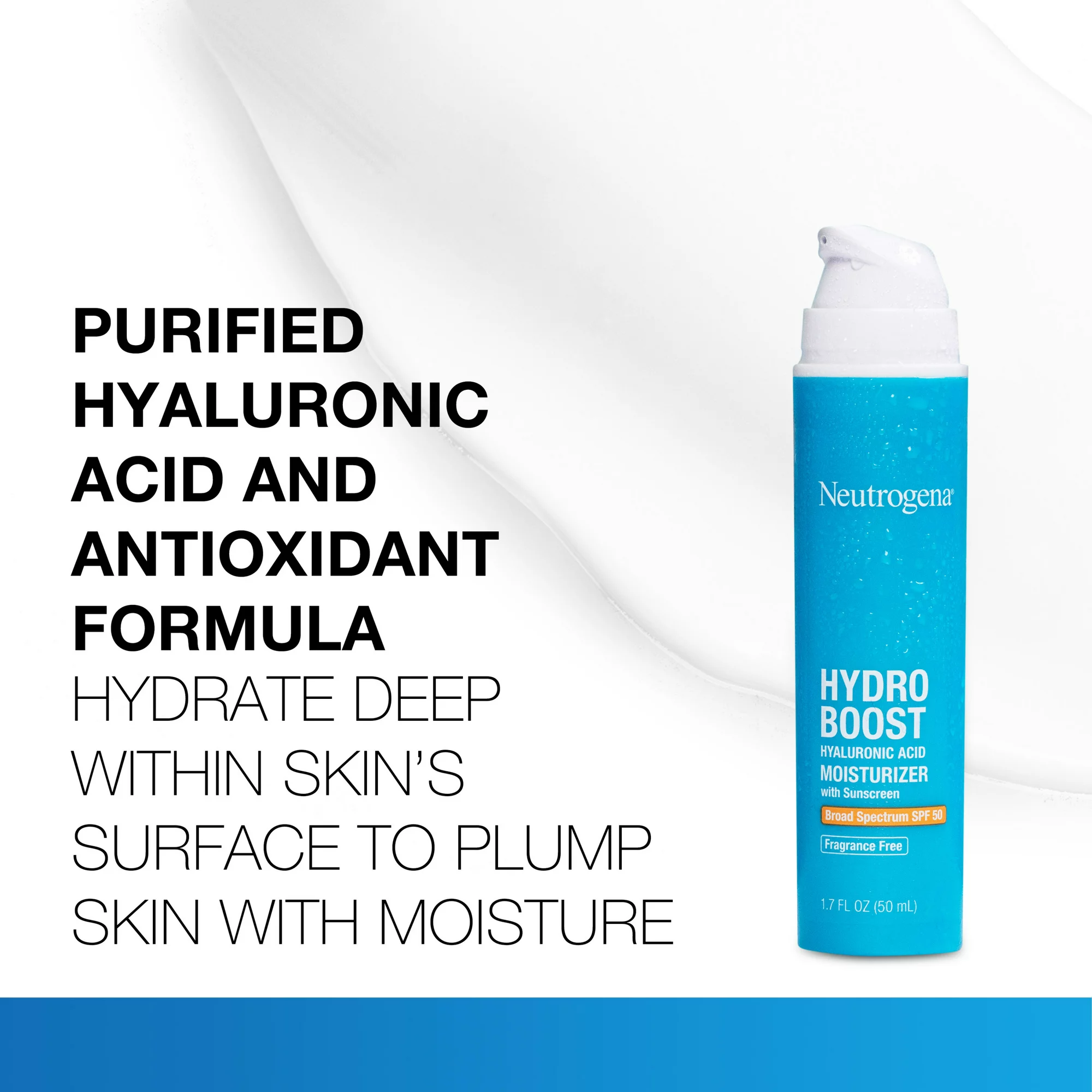 Neutrogena Hydro Boost SPF 50 Hyaluronic Acid Moisturizer, 1.7 fl. oz - Image 5