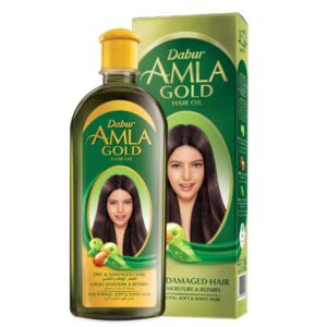 Dabur Amla Gold Hair Oil - Hair Serum with Amla Oil, Almond and Henna - Moisturizing Hair and Scalp Oil for All Types of Hair
