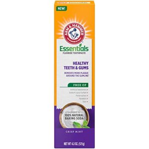Arm & Hammer Essentials Healthy Teeth & Gums Fluoride Toothpaste, Crisp Mint, 4.3 oz