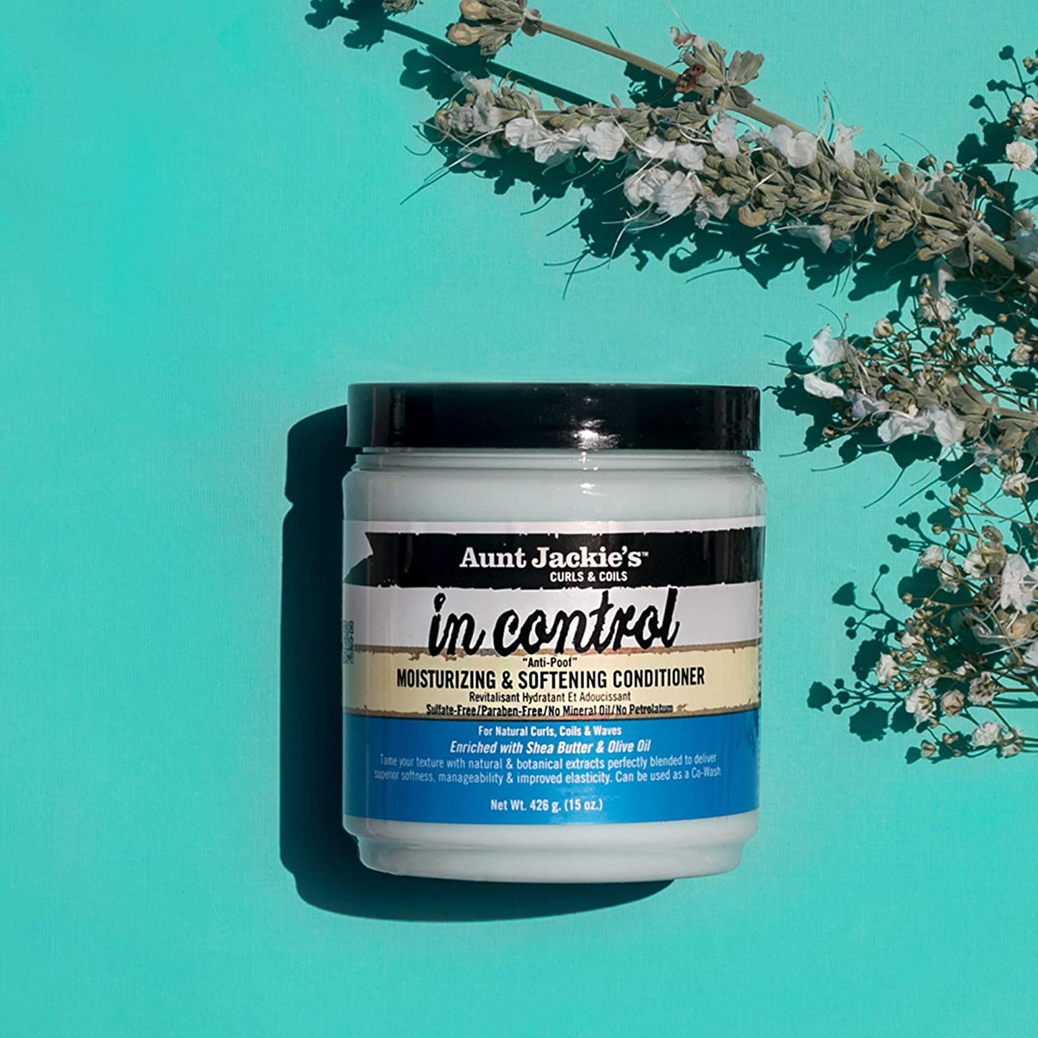 Aunt Jackie's in control 15oz - "Anti-Poof" Moisturizing & Softening Conditioner - Image 6