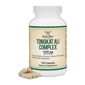 Tongkat Ali Extract for Men (Longjack)  1020mg per Serving, 120 Capsules - Men's Health Support with 20mg Tribulus Terrestris
