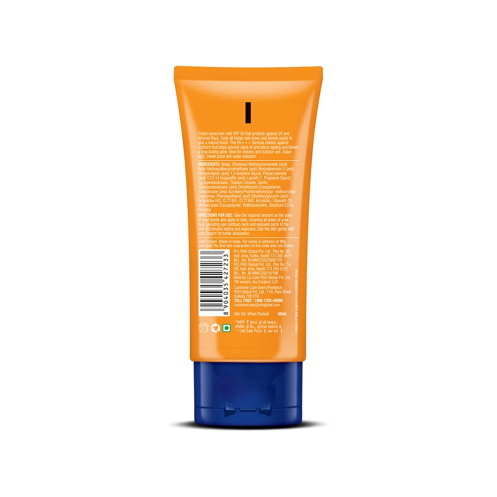 Joy Revivify Hello Sun Sunblock & Anti-tan Lotion Tinted Sunscreen SPF 50 , 60 ml - Image 3