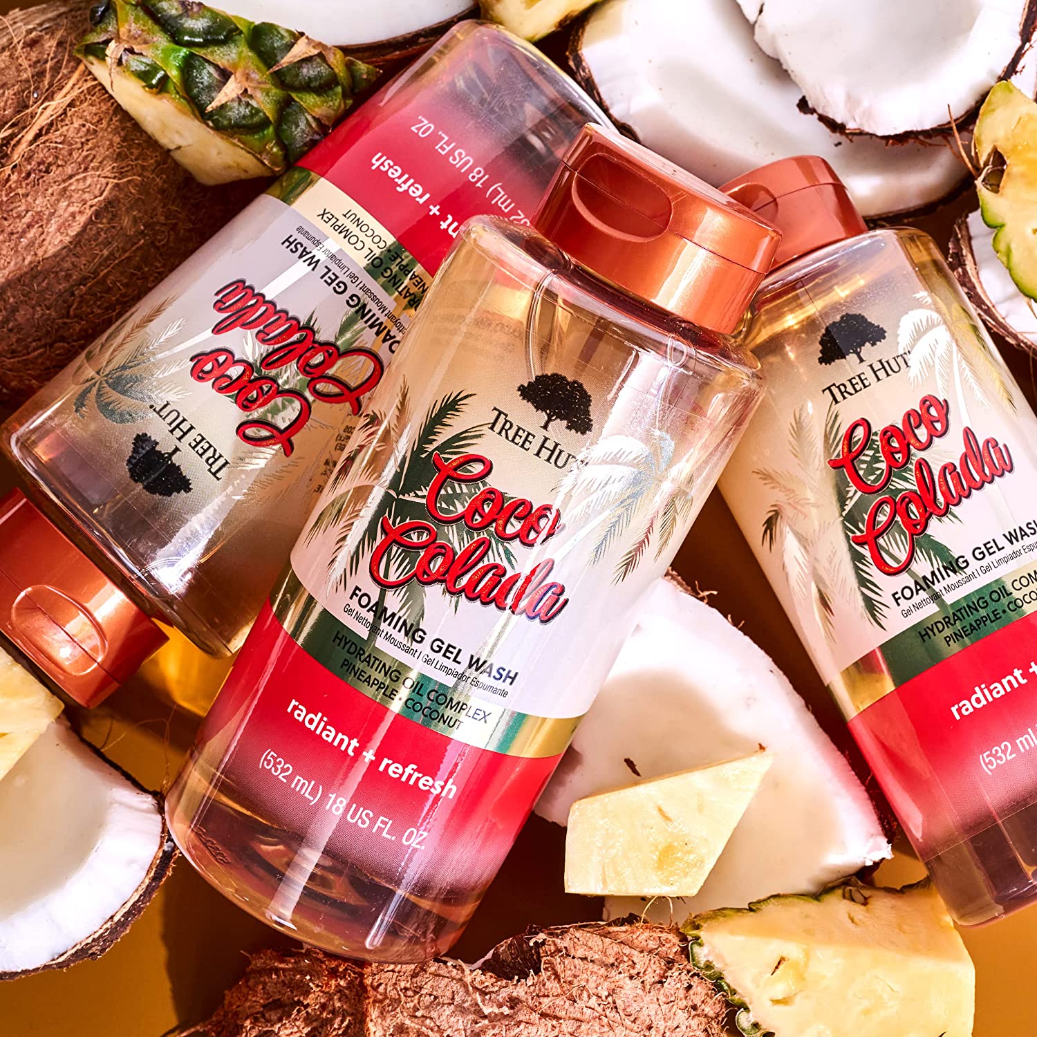 Tree Hut Coco Colada Radiant & Refresh Foaming Gel Wash, 18 oz. - Image 3
