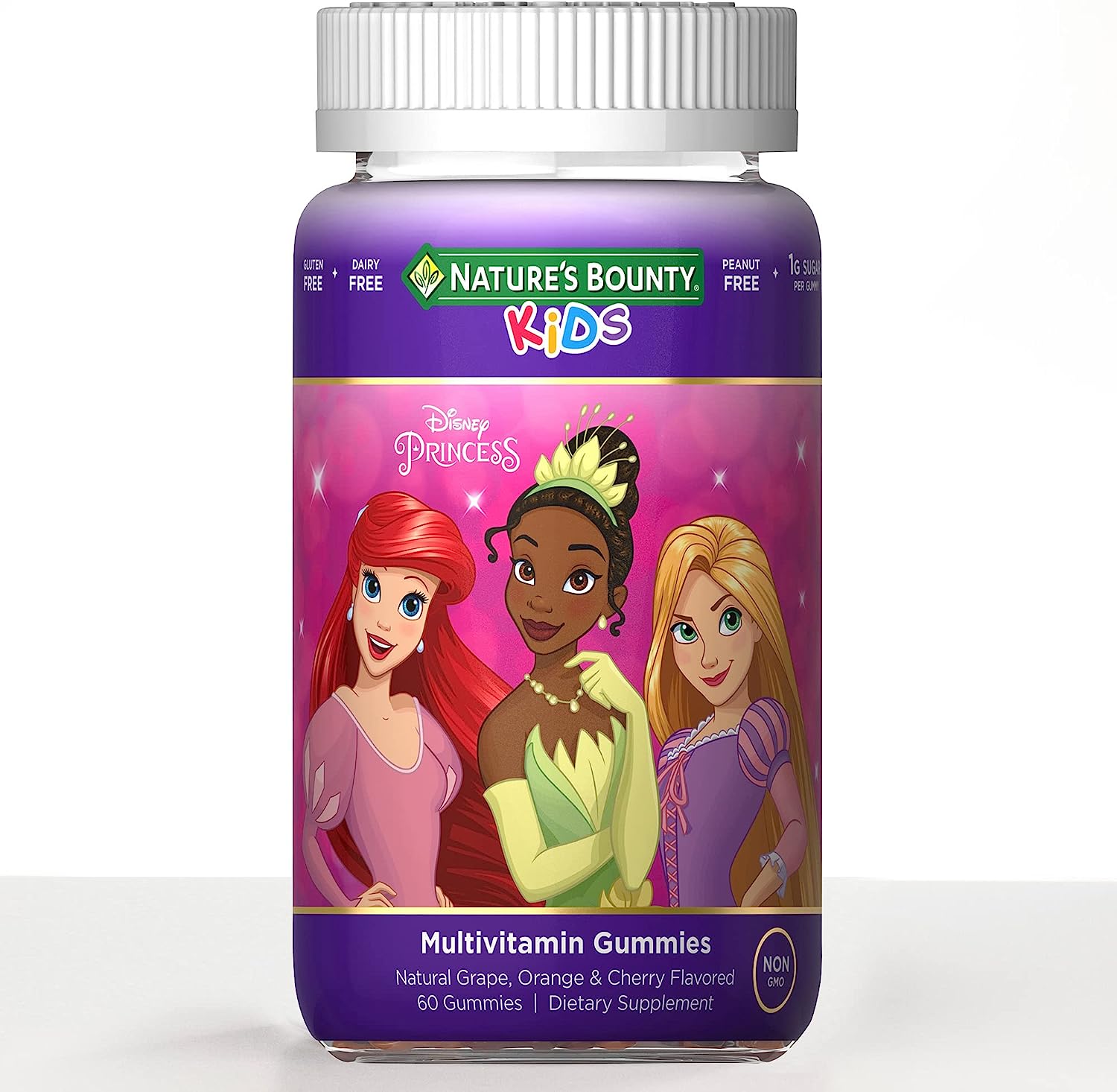 Nature's Bounty Disney® Princess Kids Gummy Multivitamin, Natural Grape, Orange & Cherry Flavored 60ct