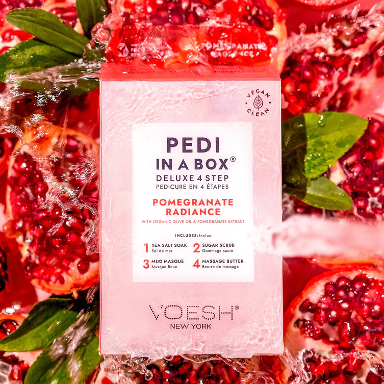 Voesh Pedi in a Box Deluxe 4 Step Pomegranate Radiance - Image 3
