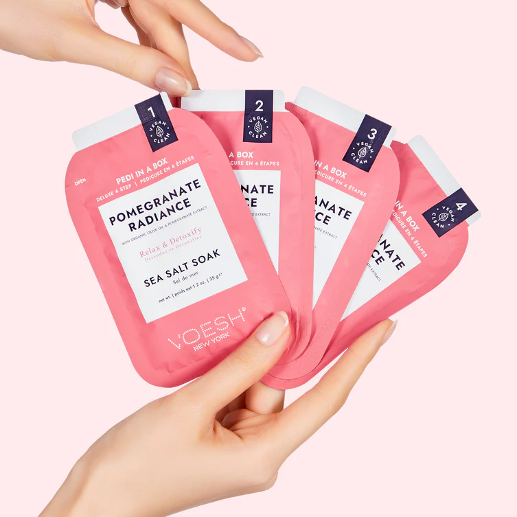 Voesh Pedi in a Box Deluxe 4 Step Pomegranate Radiance - Image 4