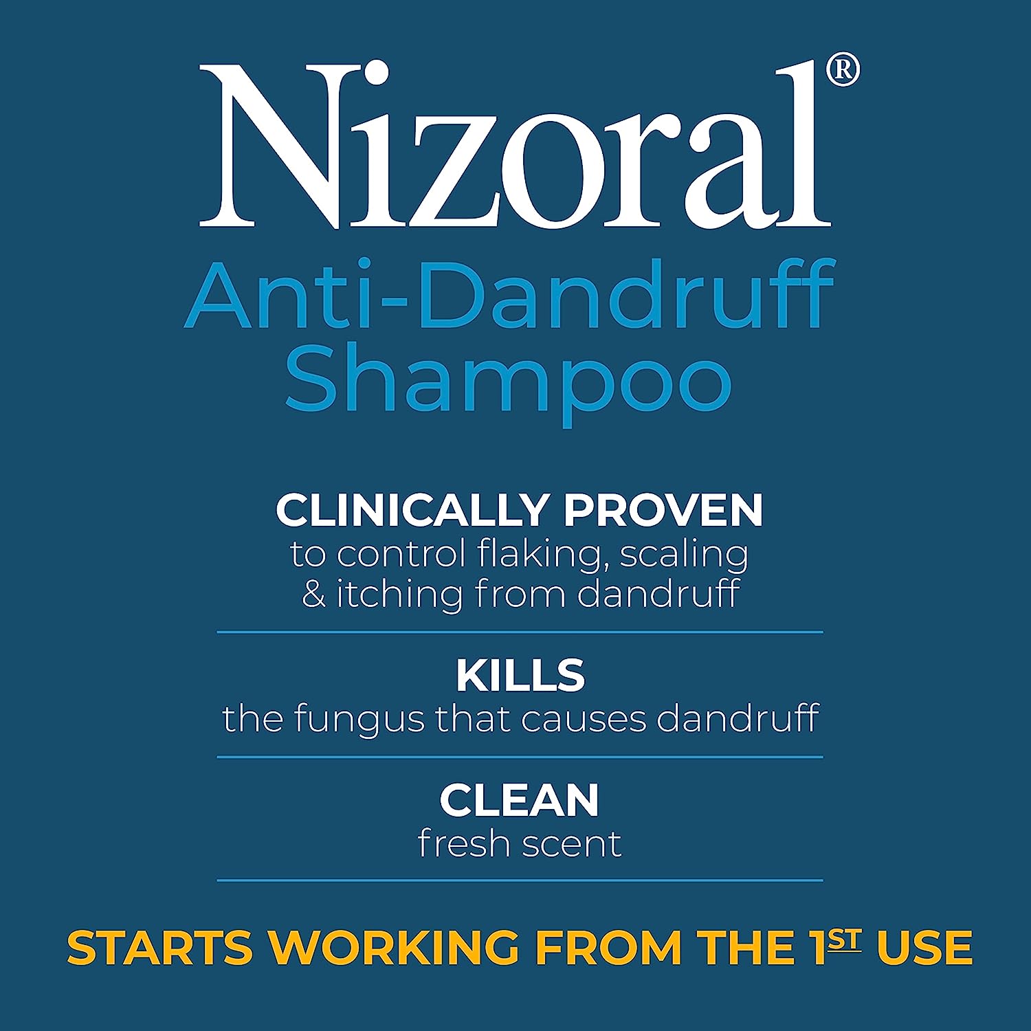 Nizoral Anti-Dandruff Shampoo with 1% Ketoconazole, Fresh Scent, 7 Fl Oz - Image 5