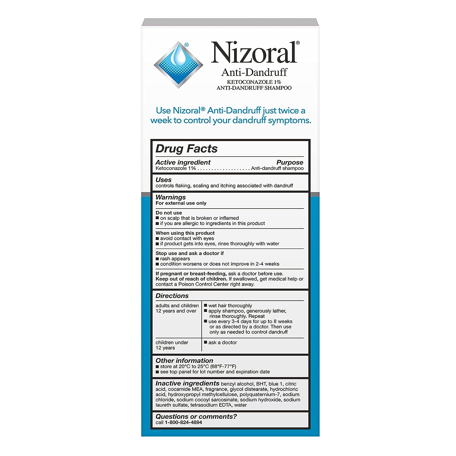 Nizoral Anti-Dandruff Shampoo with 1% Ketoconazole, Fresh Scent, 7 Fl Oz - Image 4