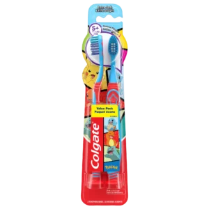 Colgate Kids Extra Soft Toothbrush, Pokemon, Ages 5+ 2 Pack