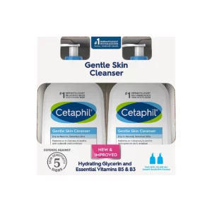 Cetaphil Gentle Skin Cleanser for Sensitive and Combination to Oily Skin with Two Pumps, 20 oz. -VALUE PACK Online Only