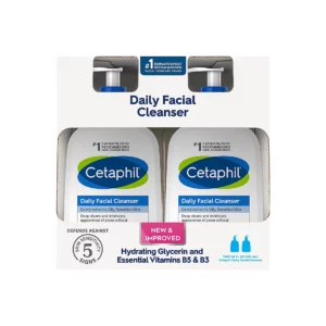 Cetaphil Daily Facial Cleanser, Hypoallergenic Face Wash for Sensitive Skin - VALUE PACK - Online Only