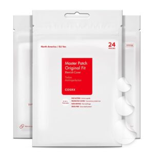 COSRX Acne Pimple Patch Absorbing Hydrocolloid Original 3 Size Patches for Blemishes and Zits Cover, Spot Stickers for Face and Body -24 Patches