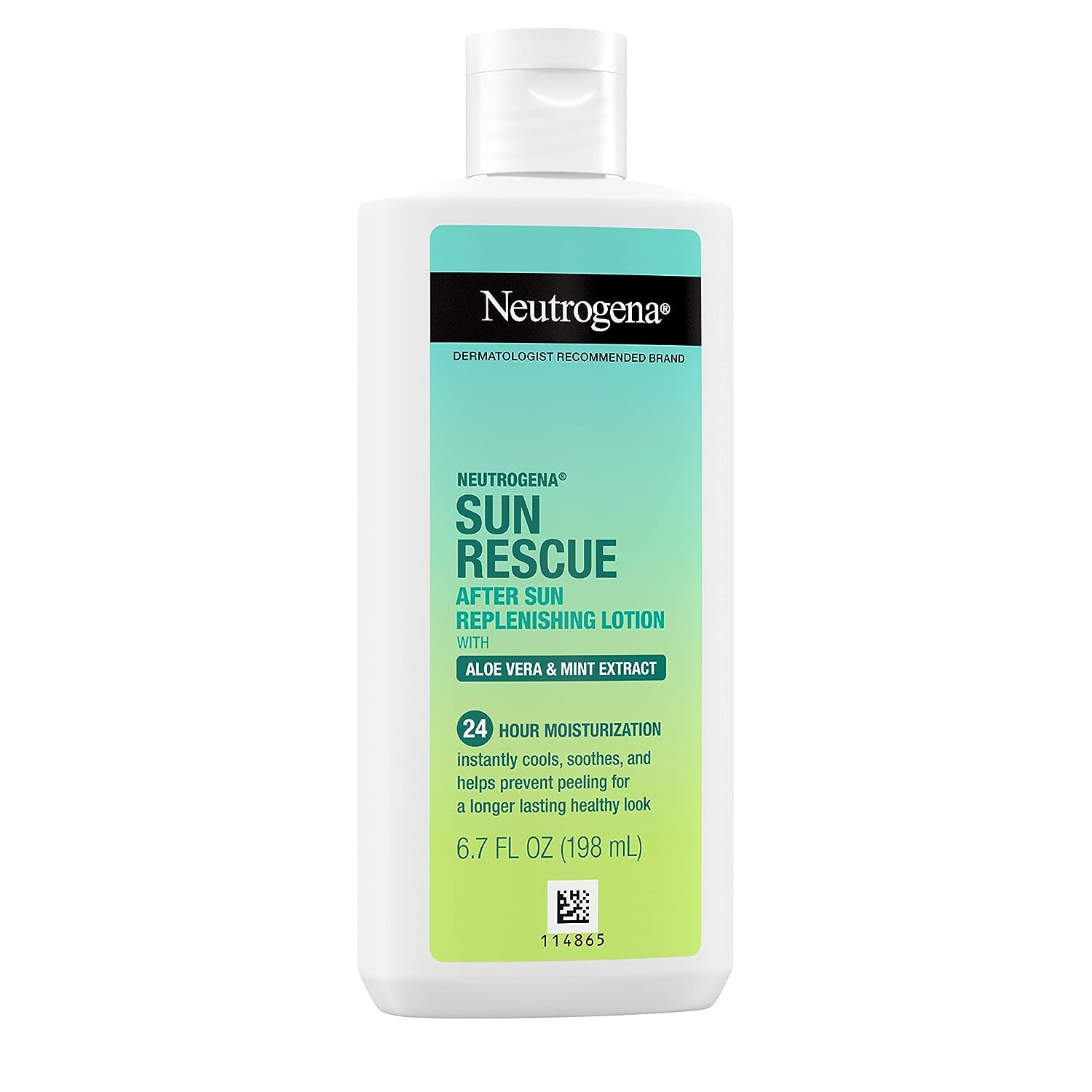 Neutrogena Sun Rescue After Sun Replenishing Lotion with Aloe Vera, Mint Extract, & Vitamin E, Lotion, 6.7 oz - Image 6