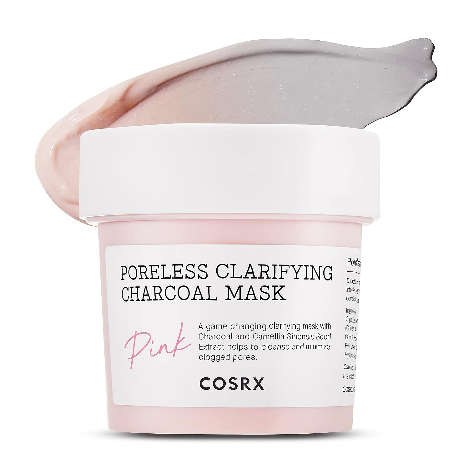 COSRX Pink Pore Clarifying Charcoal Mask 3.8 fl. oz / 110g Blackheads, Pores, Acne Control, Color Changing Fun Skincare, Detox Face Clay Mask