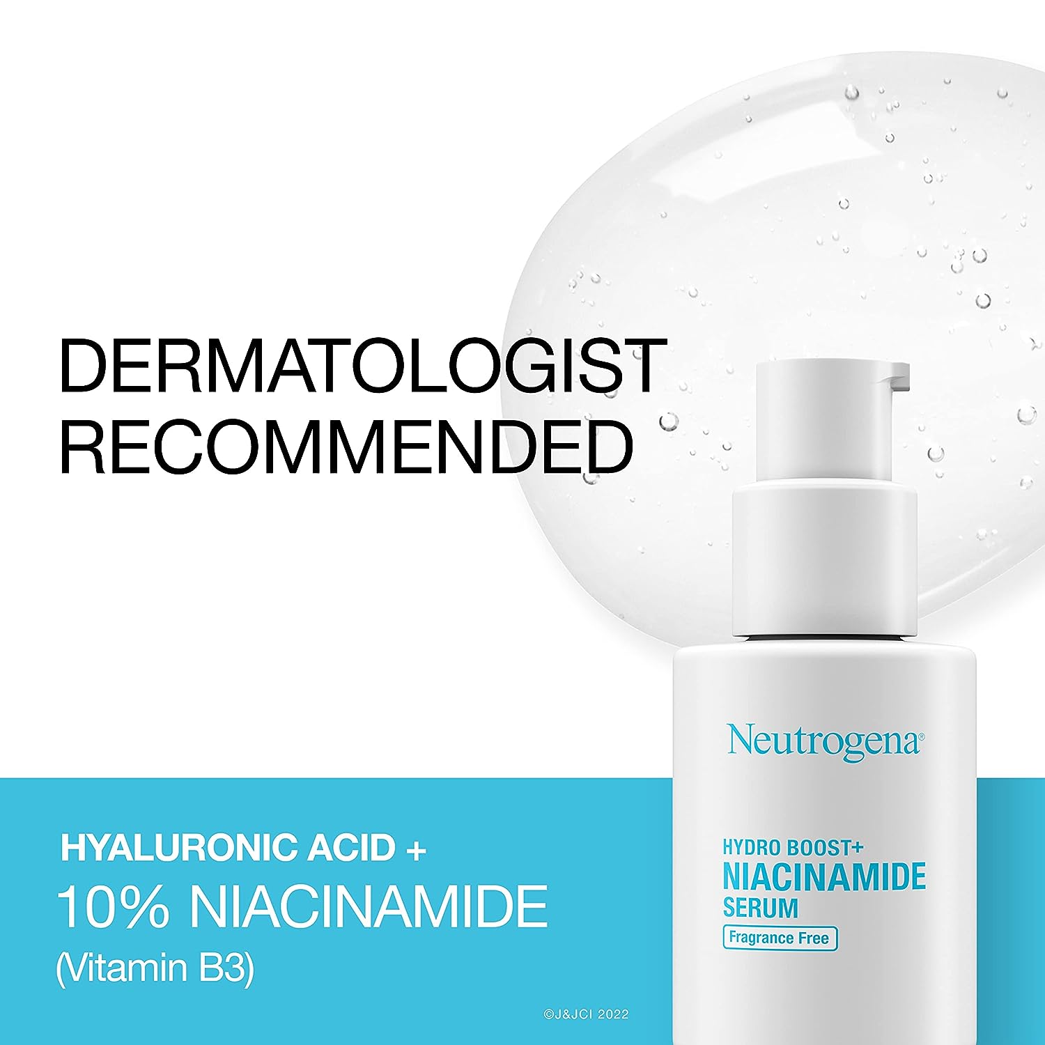 Neutrogena Hydro Boost + Niacinamide Serum for Face with Hyaluronic Acid & Vitamin B3, Multi-Action Face Serum to Hydrate & Improve Skin Complexion & Refine Look of Pores, Fragrance Free, 1 oz - Image 4