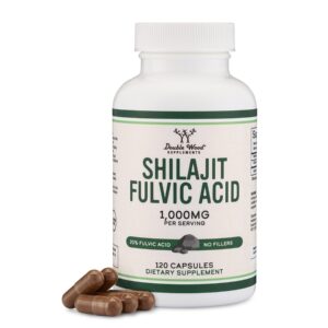 Shilajit Pure Himalayan Capsules (20% Fulvic Acid Supplement) 1,000mg of Authentic Shilajit Extract per Serving, 120 Count