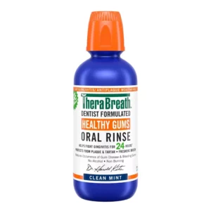 TheraBreath Healthy Mouthwash Clean Mint - 16 fl oz