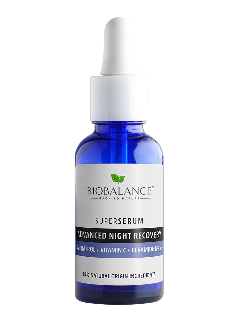 Bio Balance ADVANCED NIGHT RECOVERY SUPER SERUM RESVERATROL + CERAMIDE NP + VIT C + HYALURONIC ACID - Image 3