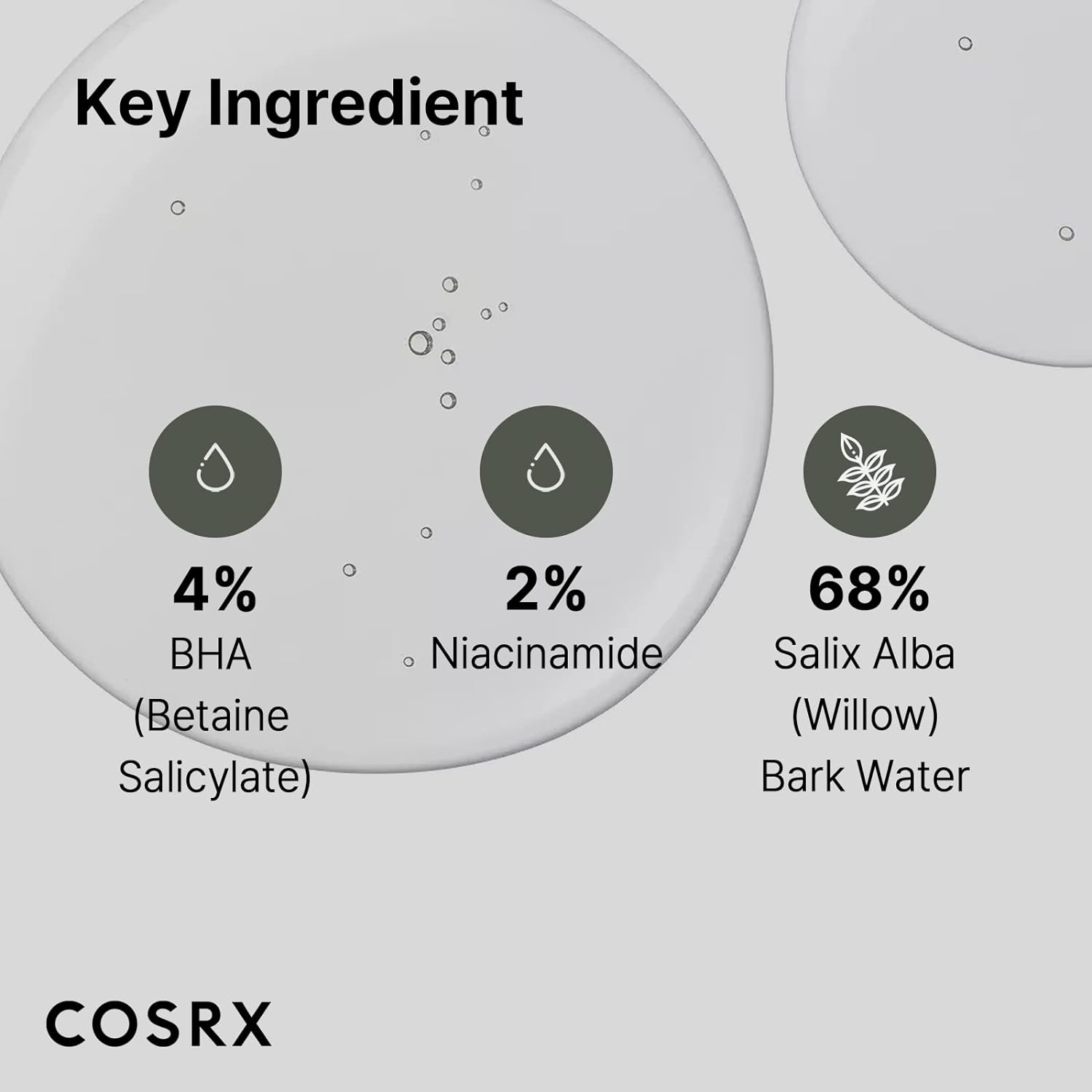 COSRX Niacinamide 2% + BHA 4% Blackhead Exfoliant Toner 3.38 fl.oz / 100ml - Image 6