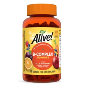 Nature's Way Alive! B-Complex Gummies, Cellular Energy Support*,  60 Gummies
