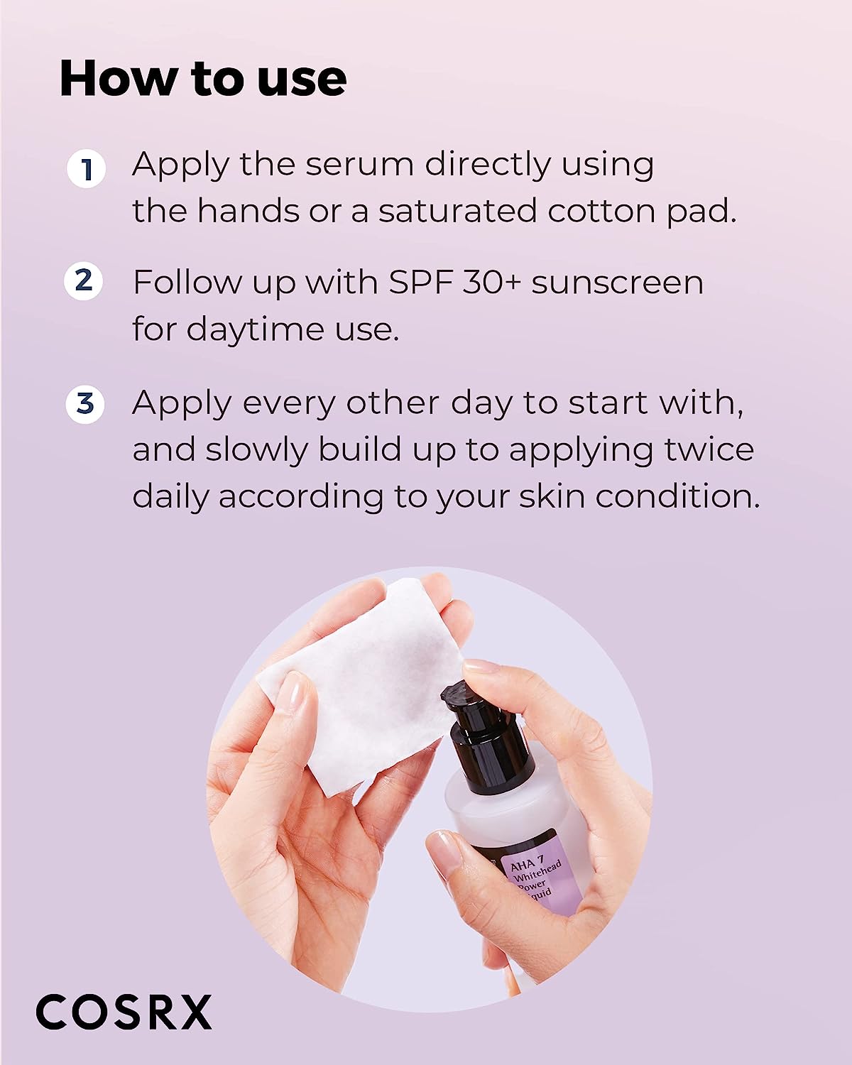 COSRX AHA 7 Whitehead Power Liquid, 3.38 fl.oz / 100ml, Whitehead Remover, Glycolic Acid 7%, AHA Exfoliant - Image 4