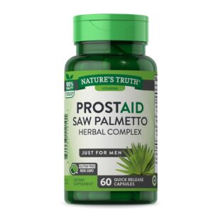 Nature's Truth Prostaid | 60 Capsules | Prostate Health Supplement for Men | Saw Palmetto Herbal Complex | Non-GMO, Gluten Free