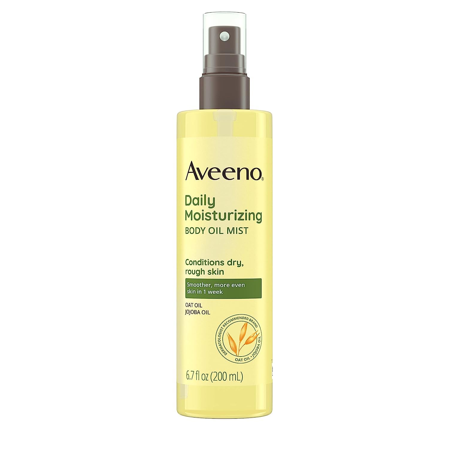 Aveeno Daily Moisturizing Dry Body Oil Mist with Oat and Jojoba Oil for Dry, Rough Sensitive Skin, Nourishing , 6.7 fl. oz