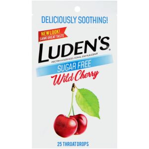Alternative view of Luden's Sugar Free Wild Cherry Throat Drops, Sore Throat Relief, 25 Count