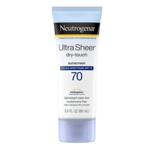 Alternative view of Neutrogena Ultra Sheer Dry-Touch Water Resistant and Non-Greasy Sunscreen Lotion with Broad Spectrum SPF 70, 3 Fl Oz