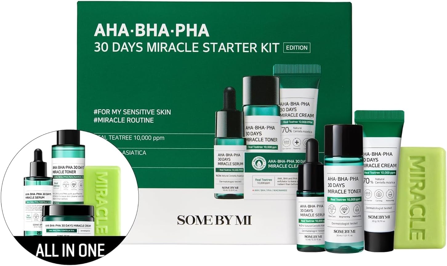 SOME BY MI AHA BHA PHA 30Days Starter Kit - Toner 1.01Oz, Serum 0.33Oz, Cream 0.7Oz, Cleansing Bar 1.05Oz - Image 7
