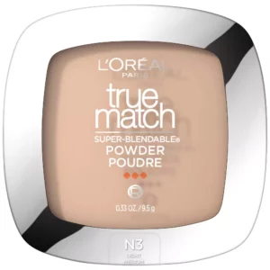 L'Oreal Paris True Match Makeup Super Blendable Oil-Free Pressed Powder - 0.33oz N3 Light Medium